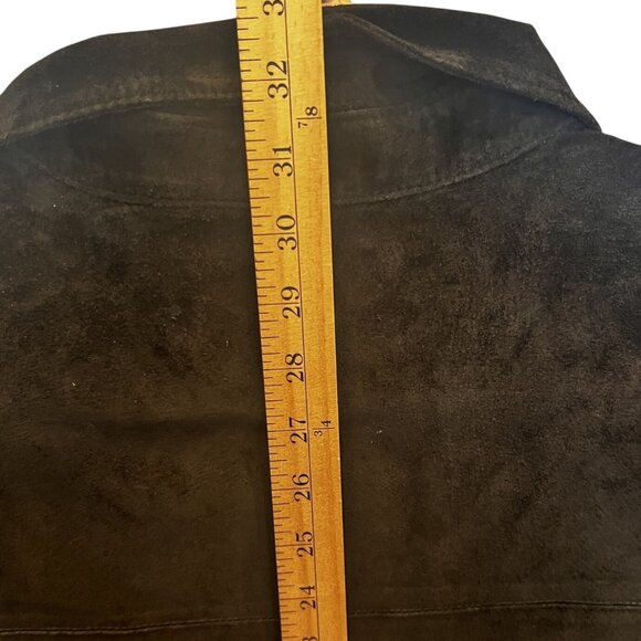 Croft & Barrow Mens Large Jacket Suede Button Front Pockets Casual Shacket - Picture 4 of 11